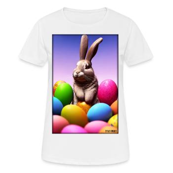 Hase Osterhase Ostern Haustier Osterfest Feiertag - Frauen T-Shirt atmungsaktiv - Weiß - Vorne - AI Model Female 172 dark (172cm)