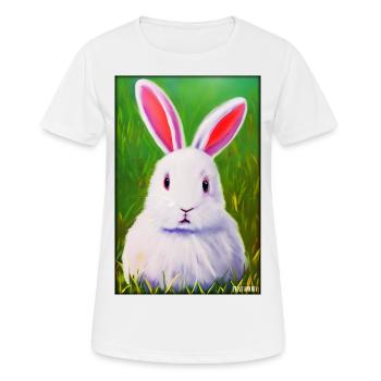 Hase Osterhase Ostern Haustier Osterfest Feiertag - Frauen T-Shirt atmungsaktiv - Weiß - Vorne - AI Model Female 172 dark (172cm)