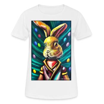 Pâques Pâques Cyber Future Sci-Fi Animal - T-shirt respirant Femme - blanc - Devant - AI Model Female 172 dark (172cm)