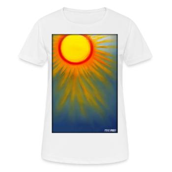 Sonne Sommer Natur Urlaub Sonnenschein Sonnenlicht - Frauen T-Shirt atmungsaktiv - Weiß - Vorne - AI Model Female 172 dark (172cm)