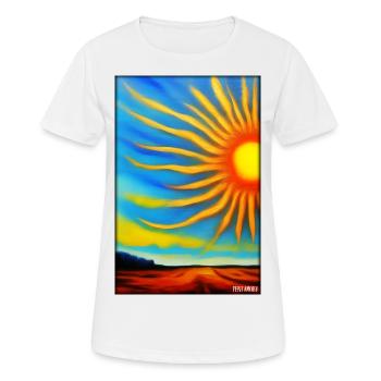 Sonne Sommer Natur Urlaub Sonnenschein Sonnenlicht - Frauen T-Shirt atmungsaktiv - Weiß - Vorne - AI Model Female 172 dark (172cm)
