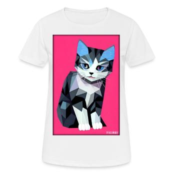 Cat Cat Polygon Animal House Tiger Pet - Women's Breathable T-Shirt - white - Front - AI Model Female 172 dark (172cm)