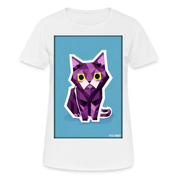 Cat Cat Polygon Animal House Tiger Pet - Women's Breathable T-Shirt - white - Front - AI Model Female 172 dark (172cm)