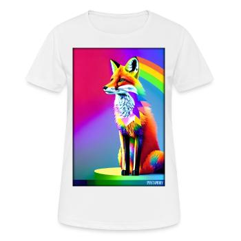 Fuchs Polygon Waldbewohner Waldtier Wildnis Tier - Frauen T-Shirt atmungsaktiv - Weiß - Vorne - AI Model Female 172 dark (172cm)