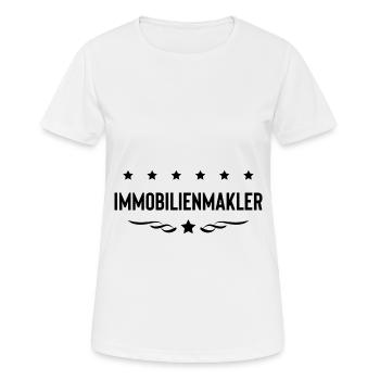 Immobilienmakler Beruf - Frauen T-Shirt atmungsaktiv - Weiß - Vorne - AI Model Female 172 dark (172cm)
