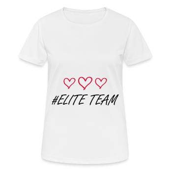 Elite Team Heart Love - Women's Breathable T-Shirt - white - Front - AI Model Female 172 dark (172cm)