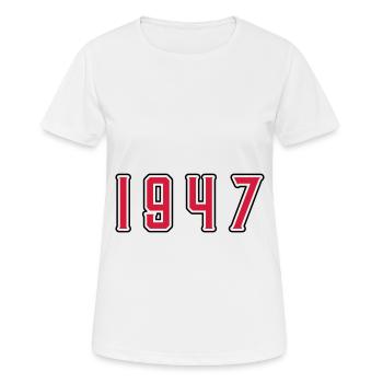 1947 year birthday - Women's Breathable T-Shirt - white - Front - AI Model Female 172 dark (172cm)