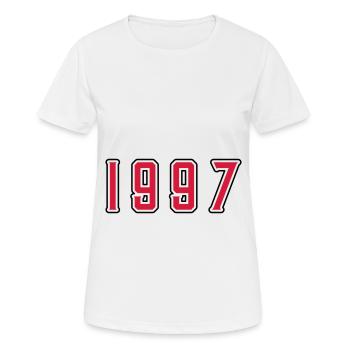 1997 year birthday - Women's Breathable T-Shirt - white - Front - AI Model Female 172 dark (172cm)