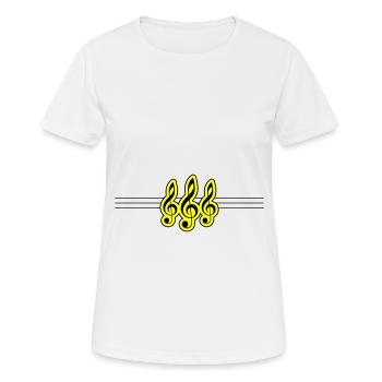 Clé de symbole de musique - T-shirt respirant Femme - blanc - Devant - AI Model Female 172 dark (172cm)