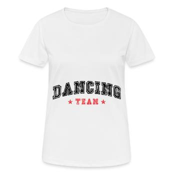 Dancing Team - Frauen T-Shirt atmungsaktiv - Weiß - Vorne - AI Model Female 172 dark (172cm)