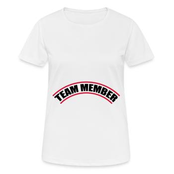 Team Mitglied - Frauen T-Shirt atmungsaktiv - Weiß - Vorne - AI Model Female 172 dark (172cm)