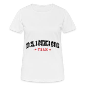 Équipe de consommation d’alcool - T-shirt respirant Femme - blanc - Devant - AI Model Female 172 dark (172cm)