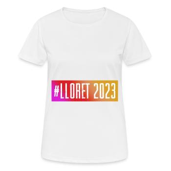 Lloret De Mar 2023 - Frauen T-Shirt atmungsaktiv - Weiß - Vorne - AI Model Female 172 dark (172cm)