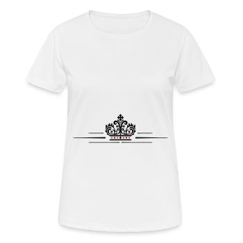 Krone Icon - Frauen T-Shirt atmungsaktiv - Weiß - Vorne - AI Model Female 172 dark (172cm)