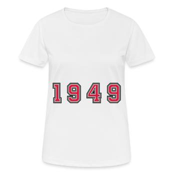 1949 year number - Women's Breathable T-Shirt - white - Front - AI Model Female 172 dark (172cm)