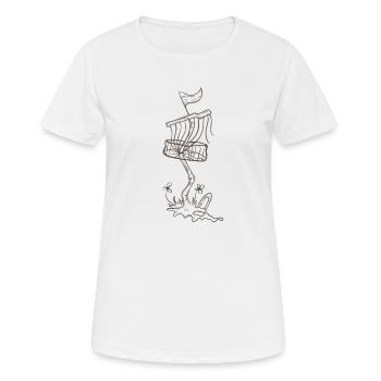 Disc Golf Korb Pflanze - Frauen T-Shirt atmungsaktiv - Weiß - Vorne - AI Model Female 172 dark (172cm)