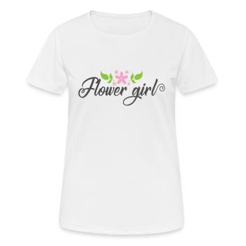 Fleur Fille Mariage Fille Fille - T-shirt respirant Femme - blanc - Devant - AI Model Female 172 dark (172cm)