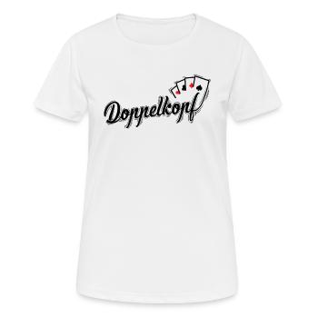 Doppelkopf Kartenspiel Doko Kartenspiel - Frauen T-Shirt atmungsaktiv - Weiß - Vorne - AI Model Female 172 dark (172cm)