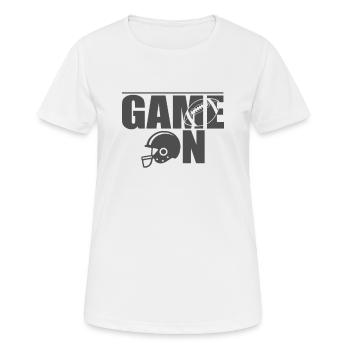 Jeu sur Football America Sport Touchdown - T-shirt respirant Femme - blanc - Devant - AI Model Female 172 dark (172cm)