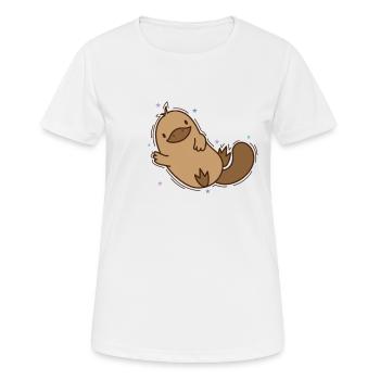 Schnabeltier chillt Outback Australien - Frauen T-Shirt atmungsaktiv - Weiß - Vorne - AI Model Female 172 dark (172cm)