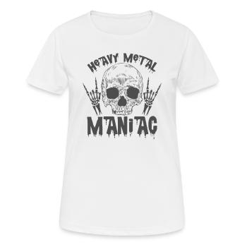 Heavy Metal Maniac Music Band Genre - T-shirt respirant Femme - blanc - Devant - AI Model Female 172 dark (172cm)