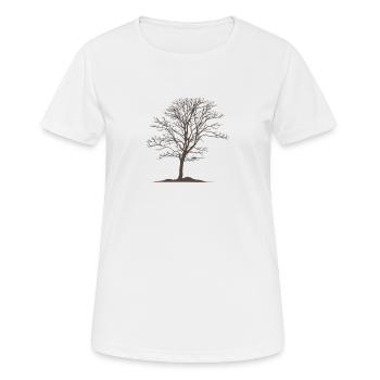 Baum ohne Blätter Natur Wälder Umwelt - Frauen T-Shirt atmungsaktiv - Weiß - Vorne - AI Model Female 172 dark (172cm)