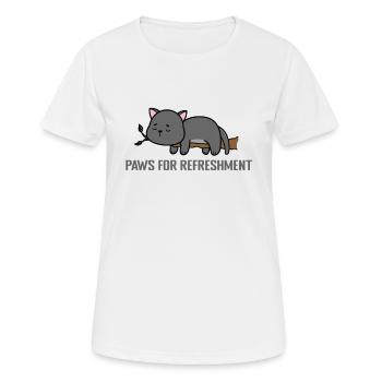 Pattes pour rafraîchissement Pajama Chemise de nuit - T-shirt respirant Femme - blanc - Devant - AI Model Female 172 dark (172cm)