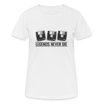 Legends Never Die retro memory module - Women's Breathable T-Shirt - white - Front - AI Model Female 172 dark (172cm)