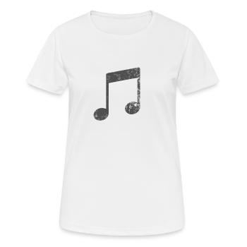 Noten Musik Ton - Frauen T-Shirt atmungsaktiv - Weiß - Vorne - AI Model Female 172 dark (172cm)