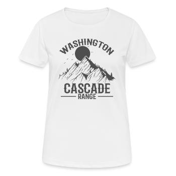 Washington Cascade Range Pacific Ring of Fire - Women's Breathable T-Shirt - white - Front - AI Model Female 172 dark (172cm)