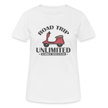 Road Trip unlimited Summer Adventure - Frauen T-Shirt atmungsaktiv - Weiß - Vorne - AI Model Female 172 dark (172cm)