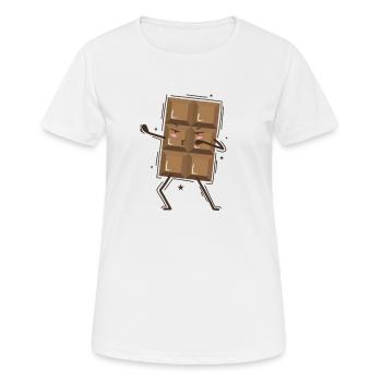 Tafel Schokolade kann Karate Süßigkeit - Frauen T-Shirt atmungsaktiv - Weiß - Vorne - AI Model Female 172 dark (172cm)