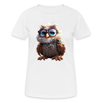 Hibou effraie cadeau hibou hibou hibou hibou hiboux mignons - T-shirt respirant Femme - blanc - Devant - AI Model Female 172 dark (172cm)