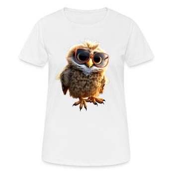 Owl Barn Owl Gift Kauz Uhu Owl Sweet Owls - Women's Breathable T-Shirt - white - Front - AI Model Female 172 dark (172cm)