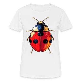 Marienkäfer Ladybug Insekten Bunt Süße Marienkäfer - Frauen T-Shirt atmungsaktiv - Weiß - Vorne - AI Model Female 172 dark (172cm)