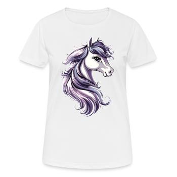 Pony Riding Pony Foal Rider Ponies Riding Pony Farm - Women's Breathable T-Shirt - white - Front - AI Model Female 172 dark (172cm)