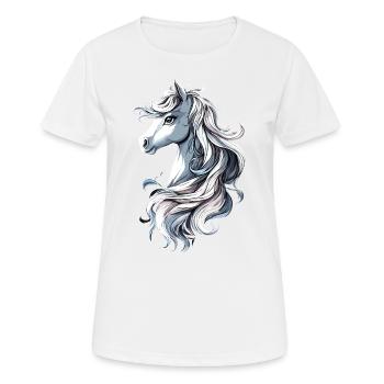 Pony Riding Pony Foal Rider Ponies Riding Pony Farm - Women's Breathable T-Shirt - white - Front - AI Model Female 172 dark (172cm)