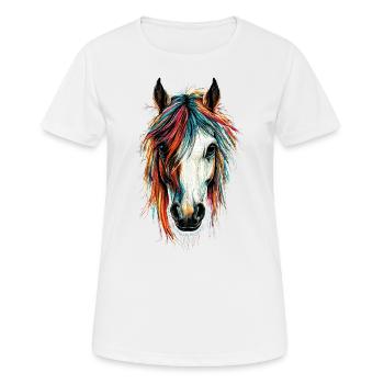 Pony Riding Pony Foal Rider Ponies Riding Pony Farm - Women's Breathable T-Shirt - white - Front - AI Model Female 172 dark (172cm)