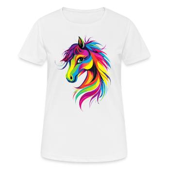 Pony Riding Pony Foal Rider Ponies Riding Pony Farm - Women's Breathable T-Shirt - white - Front - AI Model Female 172 dark (172cm)