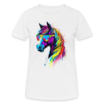 Pony Riding Pony Foal Rider Ponies Riding Pony Farm - Women's Breathable T-Shirt - white - Front - AI Model Female 172 dark (172cm)
