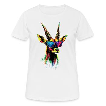 Antilope Kudu Gazelle Afrika Serengeti Antilopen - Frauen T-Shirt atmungsaktiv - Weiß - Vorne - AI Model Female 172 dark (172cm)