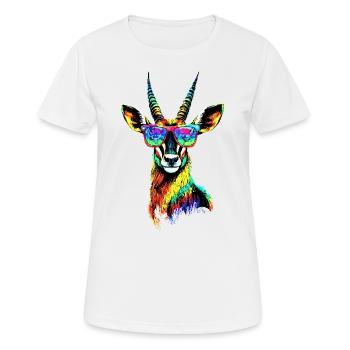 Antilope Kudu Gazelle Afrika Serengeti Antilopen - Frauen T-Shirt atmungsaktiv - Weiß - Vorne - AI Model Female 172 dark (172cm)