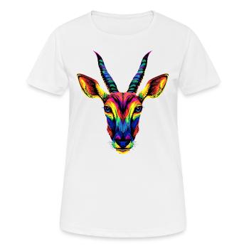 Antilope Kudu Gazelle Afrika Serengeti Antilopen - Frauen T-Shirt atmungsaktiv - Weiß - Vorne - AI Model Female 172 dark (172cm)