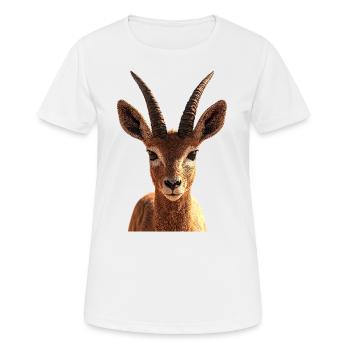 Antelope, Kudu, Gazelle, Africa, Serengeti, Antelope - Women's Breathable T-Shirt - white - Front - AI Model Female 172 dark (172cm)