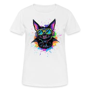 Fledermaus Flughund Vampir Bat Süße Fledemäuse - Frauen T-Shirt atmungsaktiv - Weiß - Vorne - AI Model Female 172 dark (172cm)