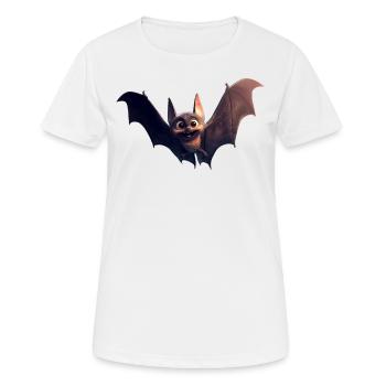 Fledermaus Flughund Vampir Bat Süße Fledemäuse - Frauen T-Shirt atmungsaktiv - Weiß - Vorne - AI Model Female 172 dark (172cm)