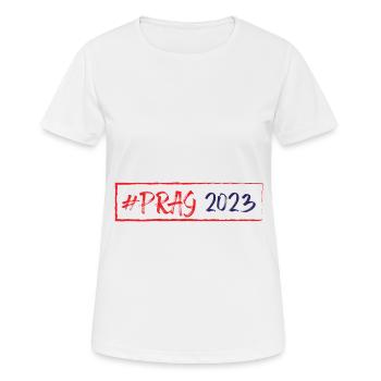 Prag 2023 - Frauen T-Shirt atmungsaktiv - Weiß - Vorne - AI Model Female 172 dark (172cm)