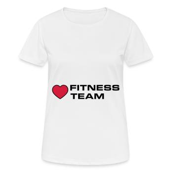 Fitness Team Heart - Women's Breathable T-Shirt - white - Front - AI Model Female 172 dark (172cm)