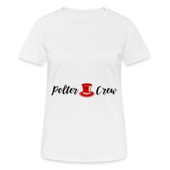 Polter Crew Fiançailles Mariage - T-shirt respirant Femme - blanc - Devant - AI Model Female 172 dark (172cm)