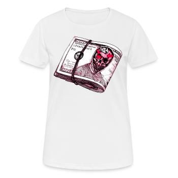 Schädel-Dollar - Frauen T-Shirt atmungsaktiv - Weiß - Vorne - AI Model Female 172 dark (172cm)